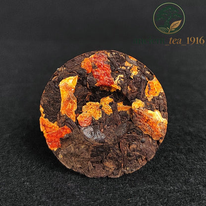 500g Yunnan Dried Tangerine Peel Pu'er Small Tea Cake Mellow Aroma Ripe Tea Cake