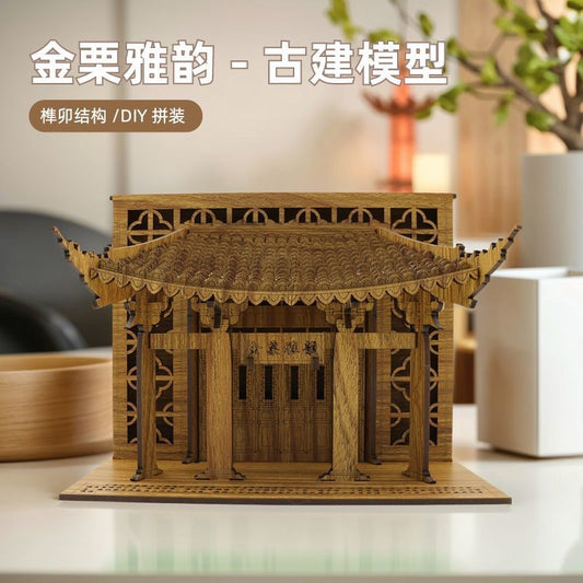 Wooden Paifang Arch Model Mortise Tenon Desk Decor Housewarming Gift