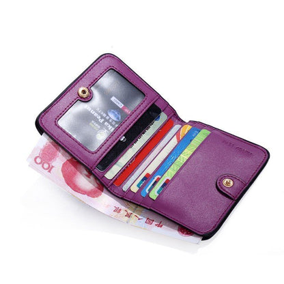 Fashion Leather Wallet Mini Purse Small Pouch Coin Pocket Zipper 10.5*9*1CM 1 PC
