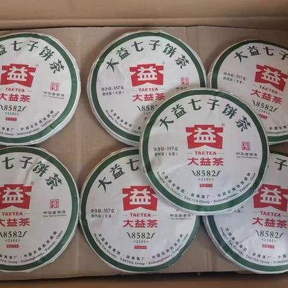 2021 Yr TAETEA 8582 Menghai Dayi Pu-erh Tea Raw Puer Tea Cake 357g 2101