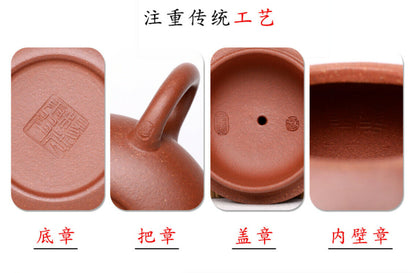 400cc Handmade Purple Sand Tea Pot in Yixing, China Jiangbao Nylon Dan Hu Gongfu Tea Pot-