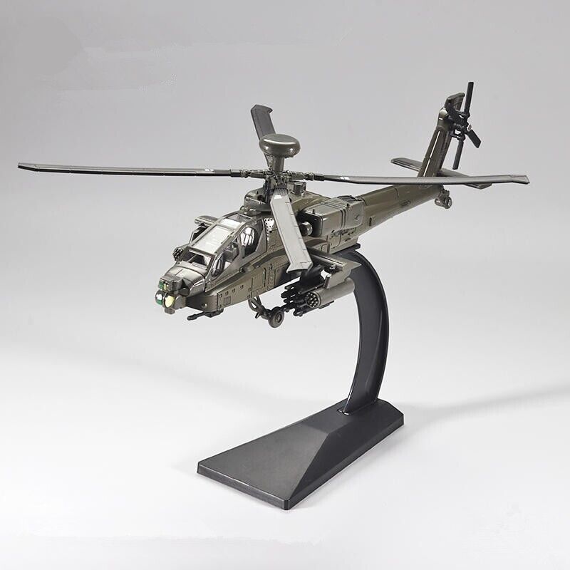 1:64 America AH-64 Apache Utility Military Helicopter Diecast Model Toys Gift