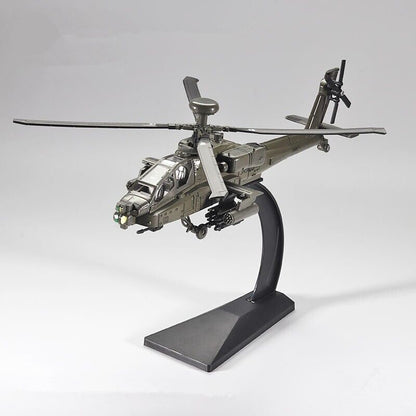 1:64 America AH-64 Apache Utility Military Helicopter Diecast Model Toys Gift