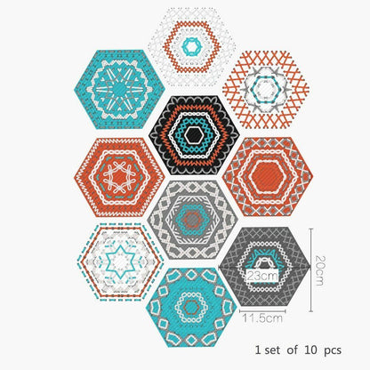 Floor Wall Stickers Tile Anti-Slip Self-Adhesive Waterproof Bathroom Kitchen PVC