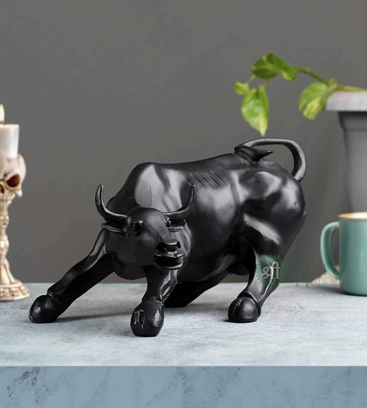 Polyresin Geometric Statue Bull Sculpture Animal Idol Figurine Home Decor