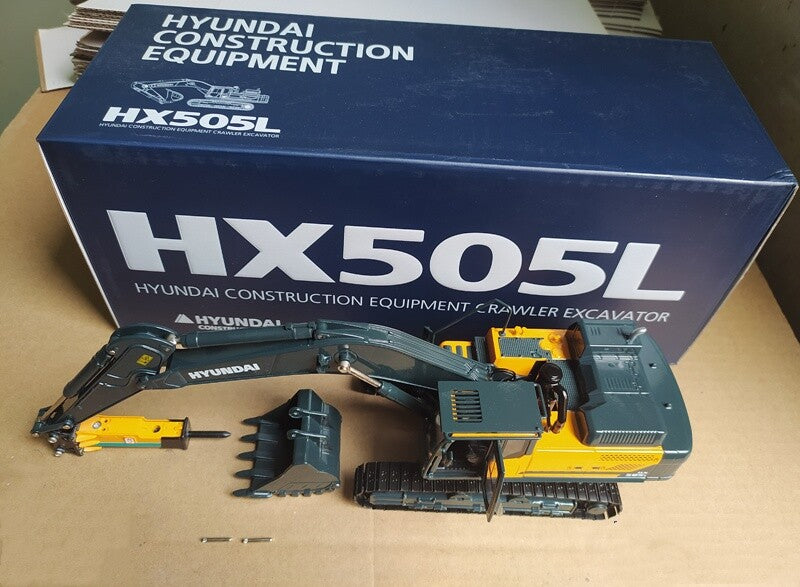 1:43 28CM HX505L Crawler Excavator Contruction Equipment Machine Diecast Model C
