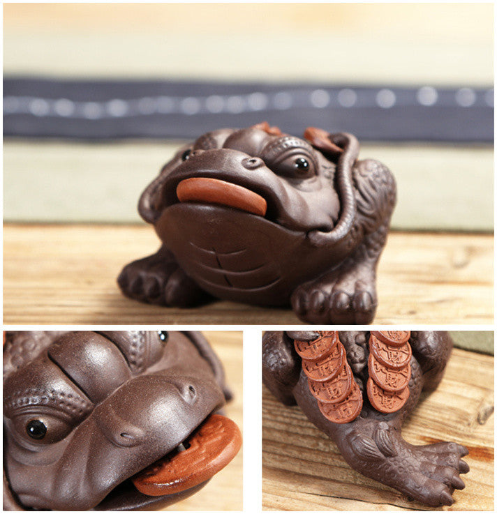 Chinese Handmade Tea Pet Statue Historical Figurine Monk Tea Play Yixing Zisha
