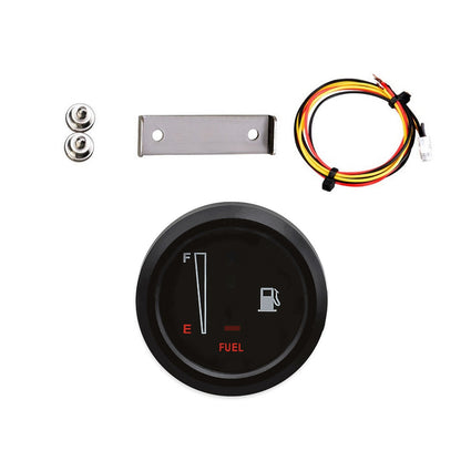 12V/24V Universal Fuel Level Meter 8 Blue 2 Red LED Gauge for Car Oil Tank ABS