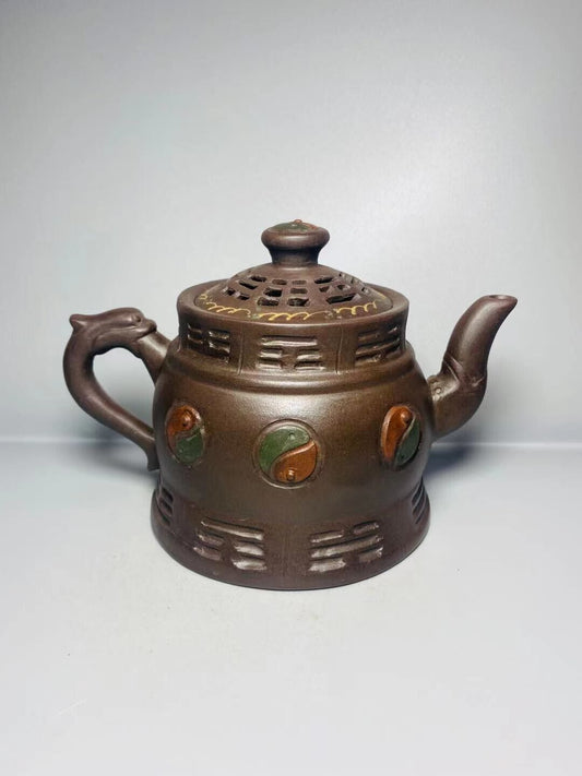 Chinese Yixing Zisha Clay Handmade Exquisite Teapot （八卦壶 底款：陈鸣远）