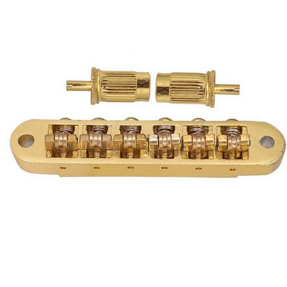 For LP EPI Electric Guitar Gold 6 Roller Bridge Tremolo Saddles With Two Posts