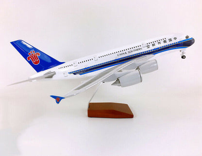 1:160 46CM CHINA SOUTHERN AIRBUS A380 Passenger Plane Landing Gear Resin Model