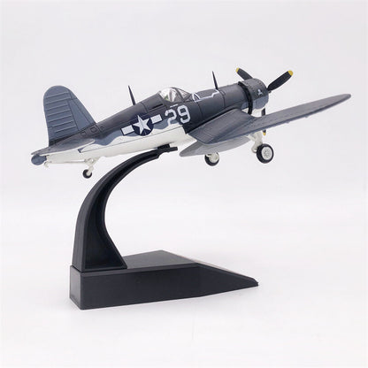 Amer WWII F4U-1 Pirate Military Fighter VMF-323 USA 1945 1/72 Aircraft Model
