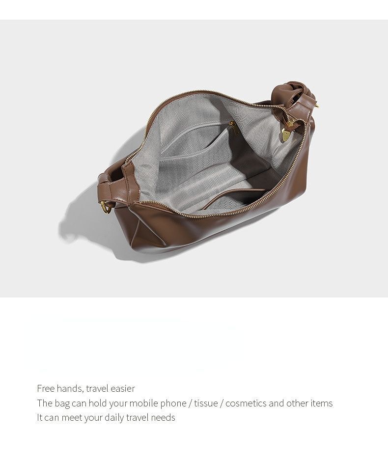Dumpling Shape Bag Versatile Tote Leisure Large Shoulder Crossbody Underarm Bags