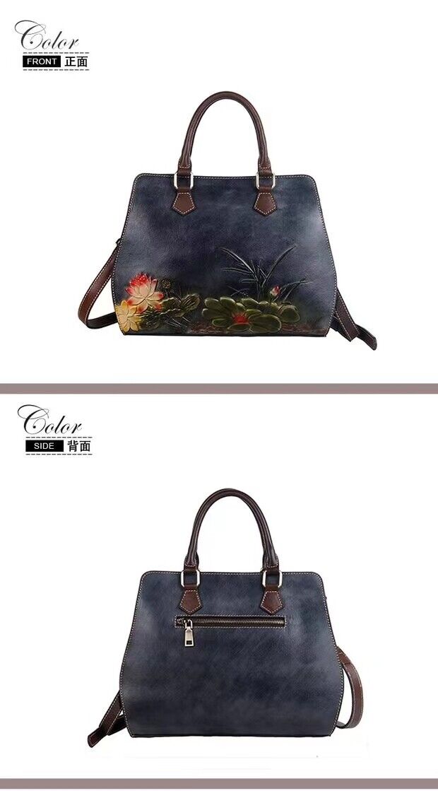 High quality Leather Glam Girls Slim Expandable Leather Shoulder Tote Bag