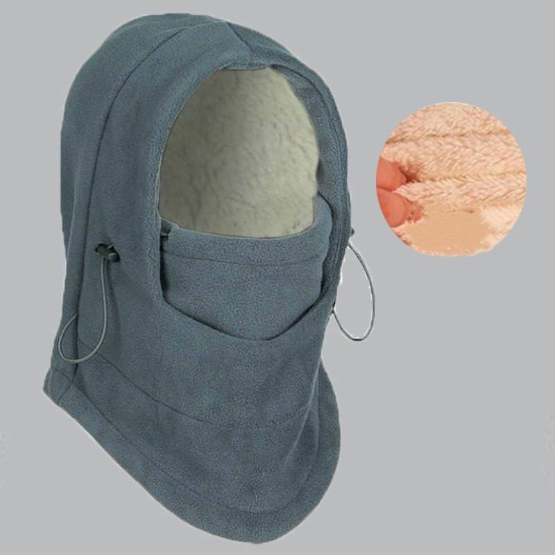 Winter Hat Thermal Fleece Balaclava Hat Hooded Neck Warmer Hiking Scarves Masks