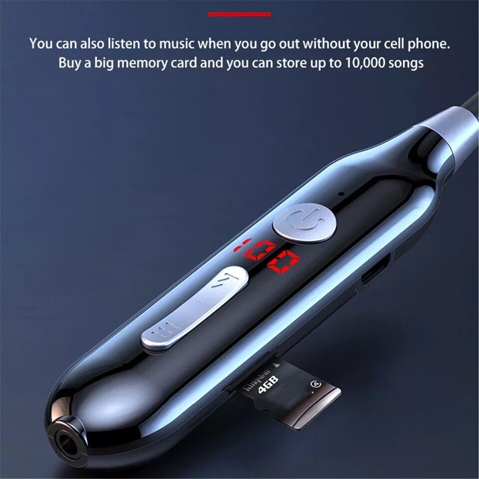 Wireless Bluetooth Neckband Headphones Mic Headset Stereo Earbuds Earphone