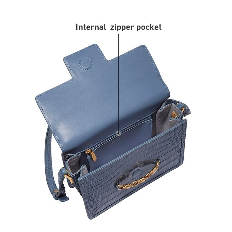 Handbag Fashion Split Leather Purse Shoulder Pouch Messenger Bag Polyester Flap