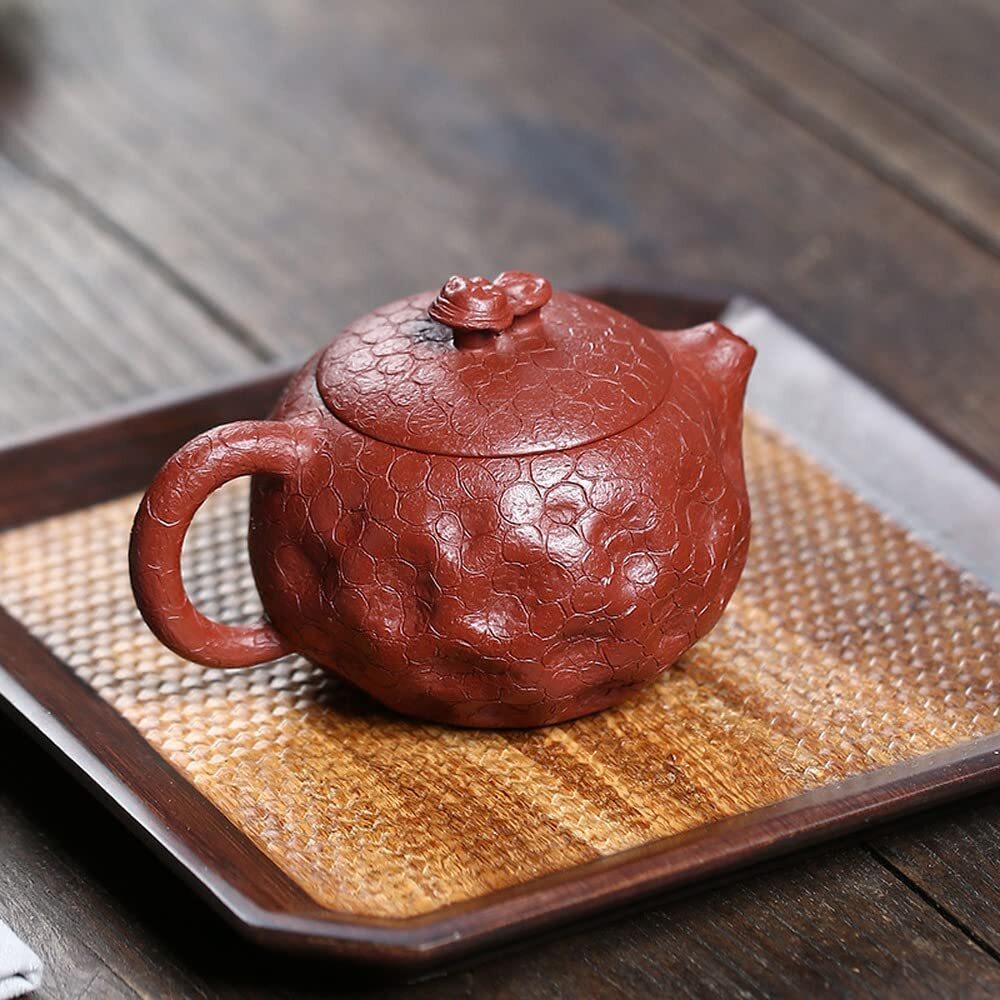 200ml Yixing Purple Clay Xishi Teapot Handmade Tea Set Kung Fu Tea Ceremony