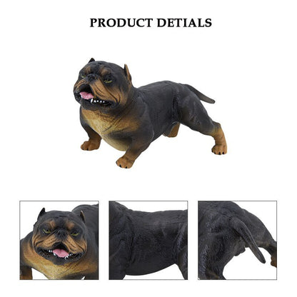 Hand Painting Realistic Animal Action Figures Playset Bully Pitbull Figurines