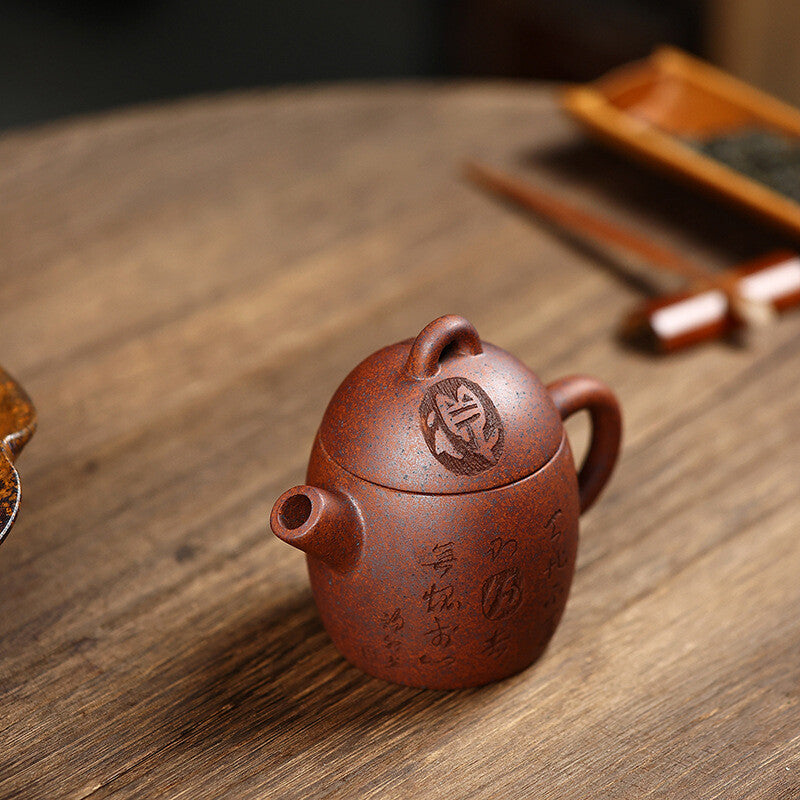 Full Handmade Tea Pot Marked Chinese Real Yixing Zisha Purple Clay Master Pots