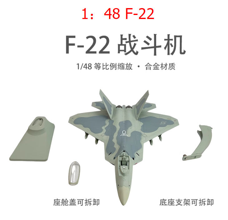 40CM 1:48 U.S. F-22 Raptor 01 Fighter Aeroplane Diecast Military Aircraft Model