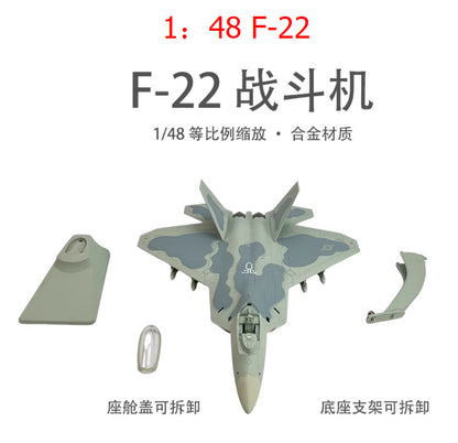 40CM 1:48 U.S. F-22 Raptor 01 Fighter Aeroplane Diecast Military Aircraft Model