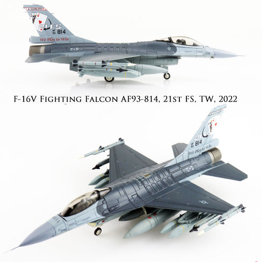 HM 1/72 F-16V Falcon Fighter AF93-814 21st Squadron F16 Model