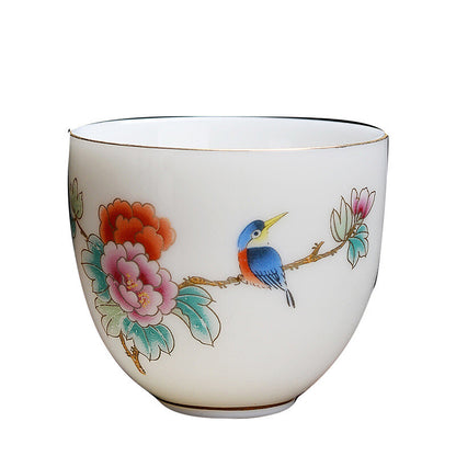 60ml One Cup Fat Mutton Jade Porcelain Kungfu Tea Cup On Sales Ceramic China Cup