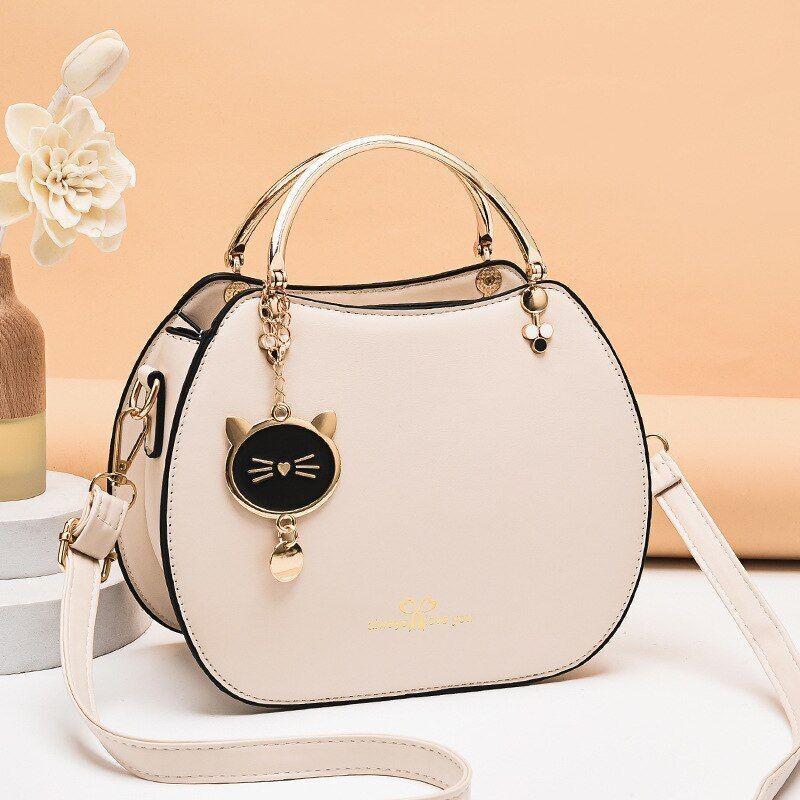 Tote Bag Synthetic Leather Handbags Small Crossbody Purses Polyester Shell Shape