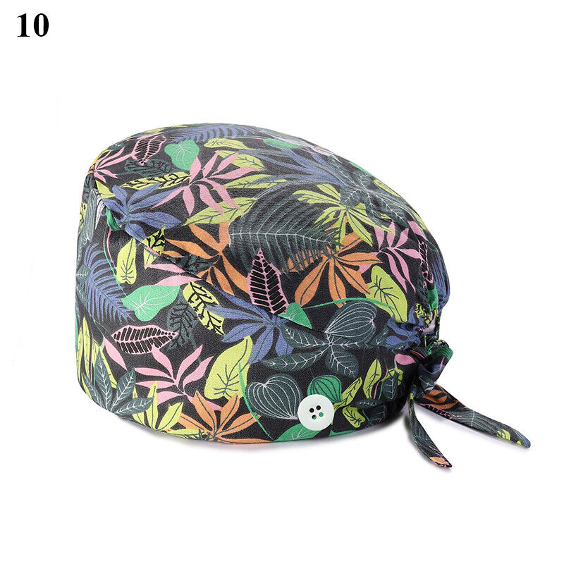 Nurse Baotou Cap Floral Surgical Cap Doctor Hat Printing Sweat-absorbent Towel