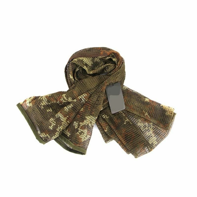 Camouflage Tactical Mesh Scarf Face Veil Camo Airsoft Hunting Cycling bandana
