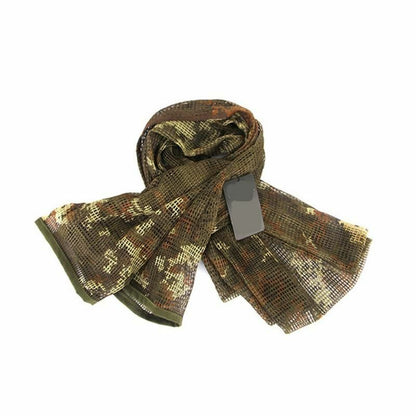 Camouflage Tactical Mesh Scarf Face Veil Camo Airsoft Hunting Cycling bandana