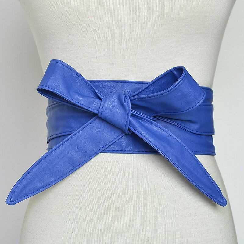 Women Corset Belt Ladies Wide Leather Waistbands Fashion Dress High Waist Wrap