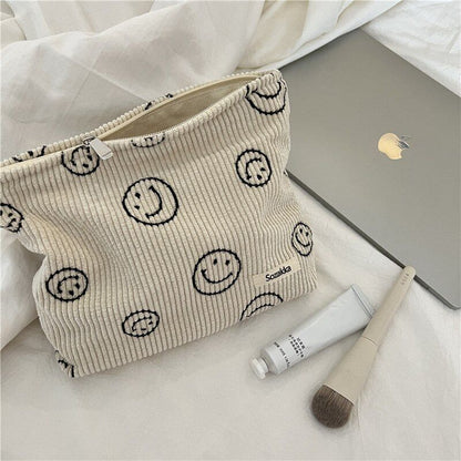 Corduroy Cosmetic Bag Handbags Purses Makeup Organizer Storage Bag Pencil Cases