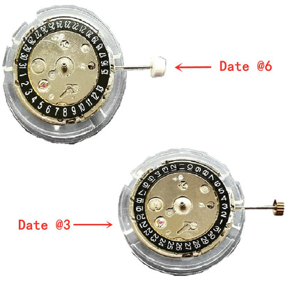 Watch Automatic Mechanical Movement Black Date Calendar @ 3/6 For 2813 8215 Part