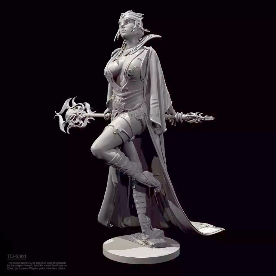 1/24 resin figure model Fantasy Goddess Warrior 3D printing unassembled