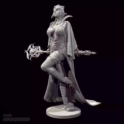 1/24 resin figure model Fantasy Goddess Warrior 3D printing unassembled