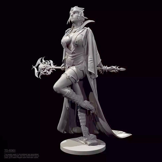 1/24 resin figure model Fantasy Goddess Warrior 3D printing unassembled