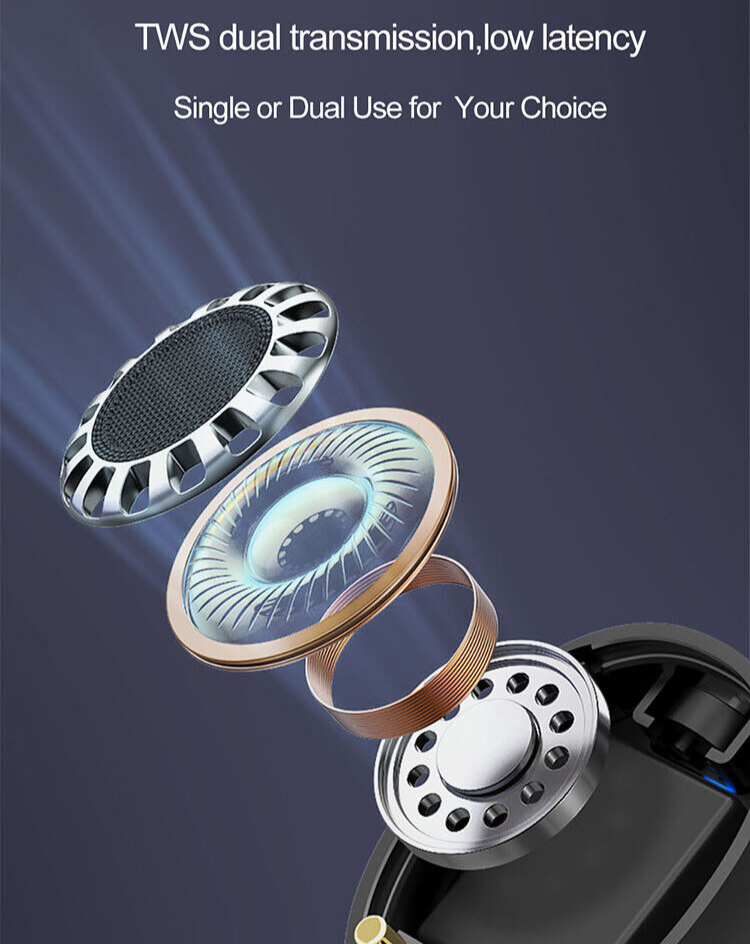 Bluetooth Headset TWS Wireless Earphone Earbuds Headphone Noise Cancellation