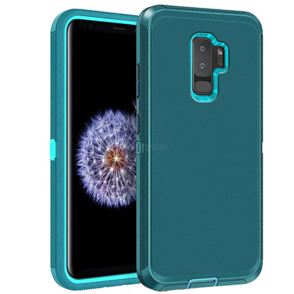 For Samsung Galaxy S9 /Plus Hard Heavy Duty Case Cover, Tempered Glass Protector