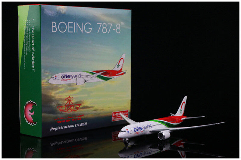 Phoenix Royal Air Maroc member of oneworld For Boeing B787-8 CN-RGB 1：400 Plane