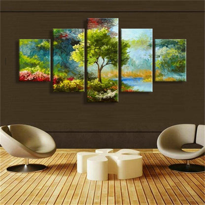 Oil Paintings Scenery 5 Piece Art Poster Canvas Wall Art Home Decor