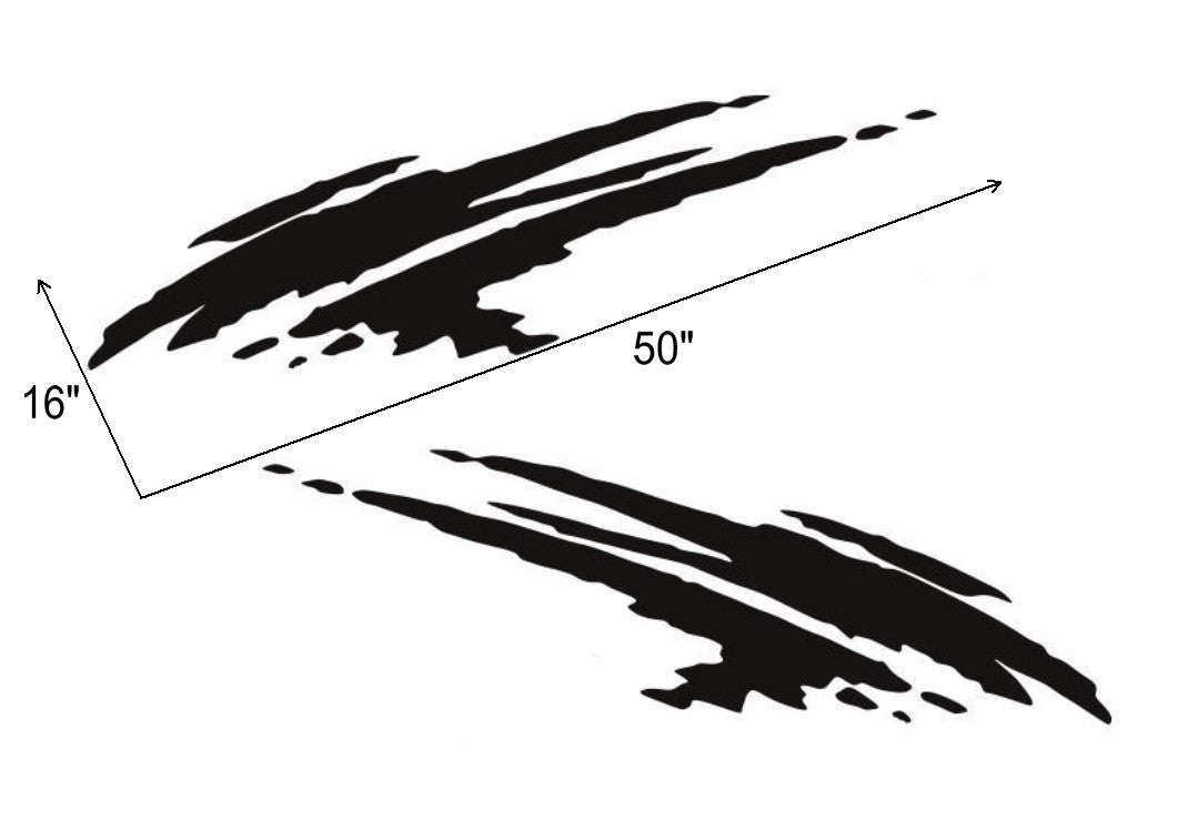FOR Jeep Car Side Decals 2PCS Graphic Vinyl Mud Splash Car Sticker Custom Model