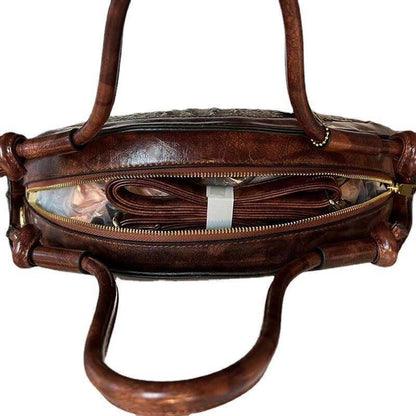 Luxury Shoulder Bag Pattern Handbag Genuine Leather Crossover Purse 31*11*22 CM