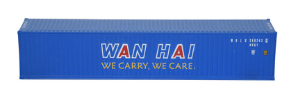 1:87 WANHAI 40GP Metal Shipping Container Model Toy Home Office Decor Gift
