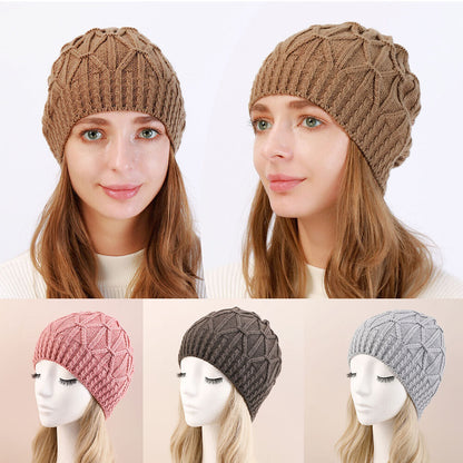Women Cap Knitted Hat Beanie Cap Hat Woolen Hat Hedging Cap Casual Autumn Winter