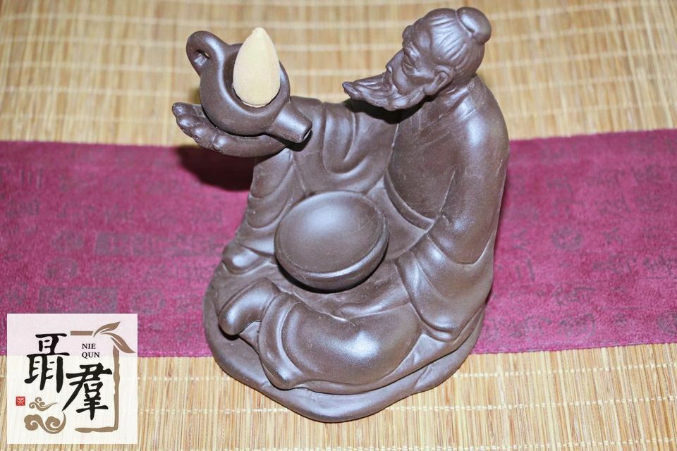 Chinese tea pet (souvenir) - Lu Yu (incense burner with incense set)