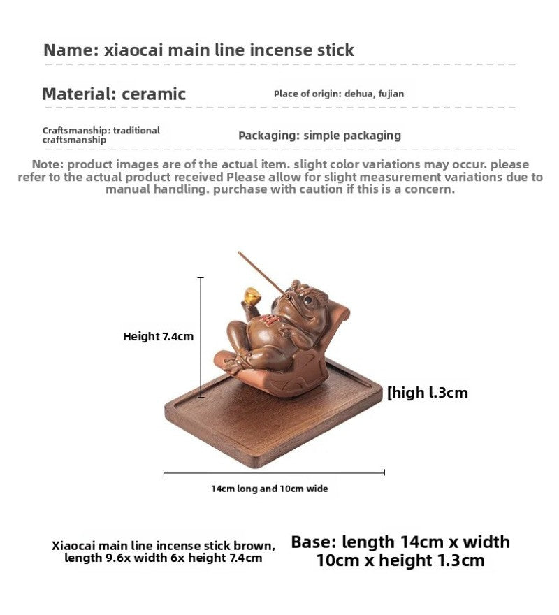 Toad Tea Pet Decoration Attracting Wealth Toad Tea pet incense holder Decoration