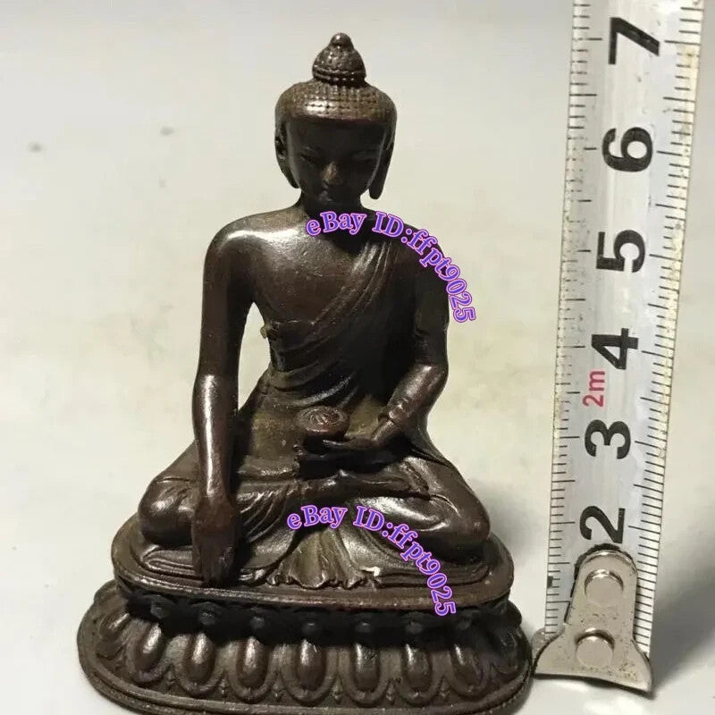China Old Antique Collection Medicine Buddha Statue Home Fengshui Worship Decor