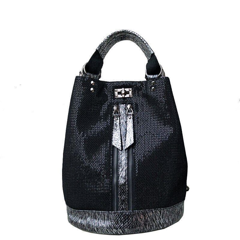 Sequins Leather Laptop Backpack Personality Lock Anti Theft Travel Back Pack 1PC